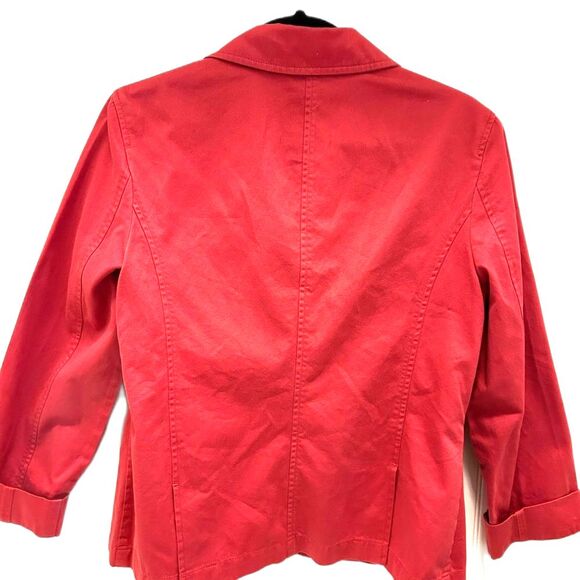 J. JILL Women's Salmon Red Jacket - Size Small Petite - Picture 3 of 4